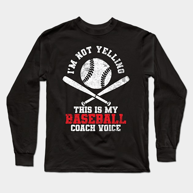 Baseball Coach Baseball Long Sleeve T-Shirt by KAWAIITEE